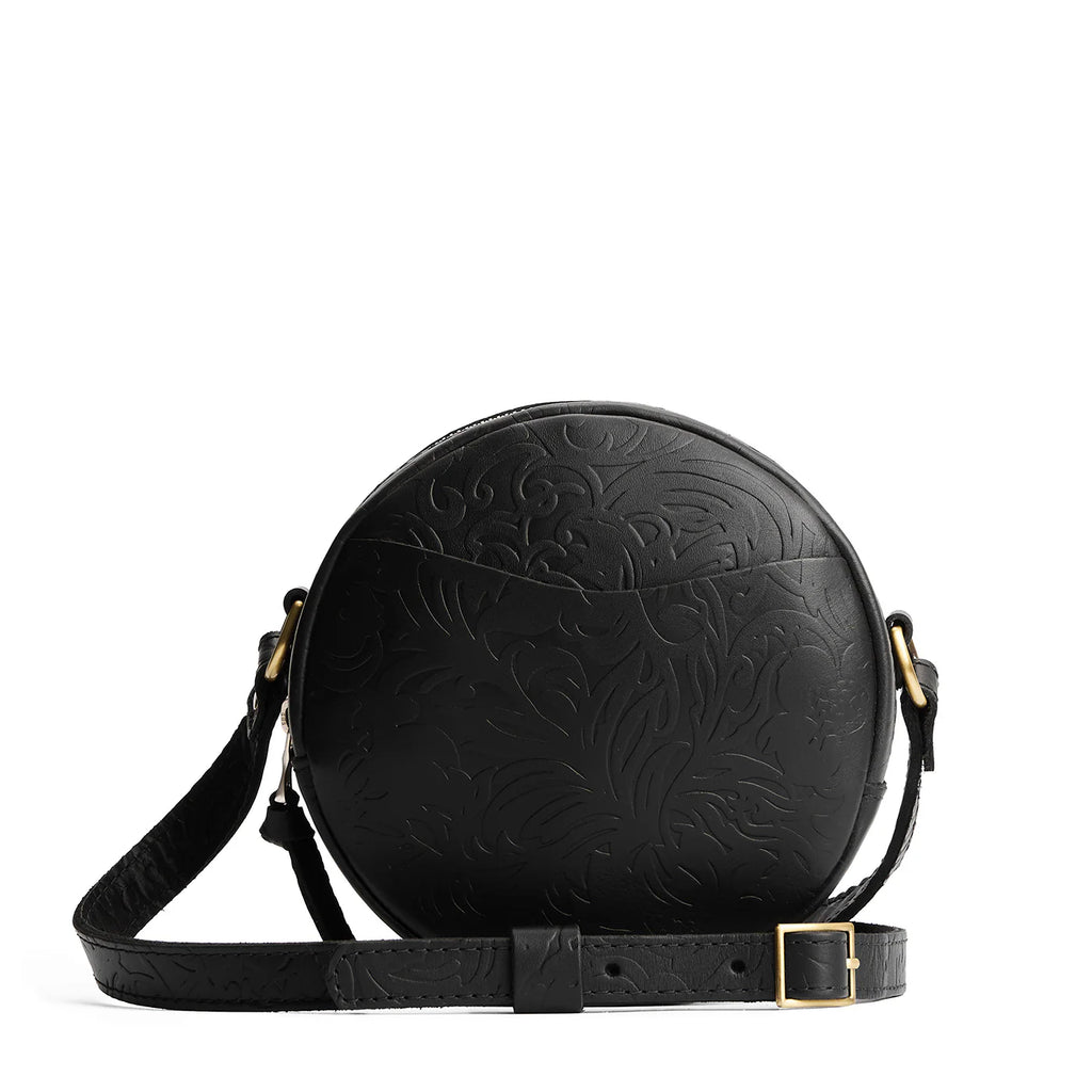 Circle Crossbody Bag — Full Grain Leather Round Sling Bag